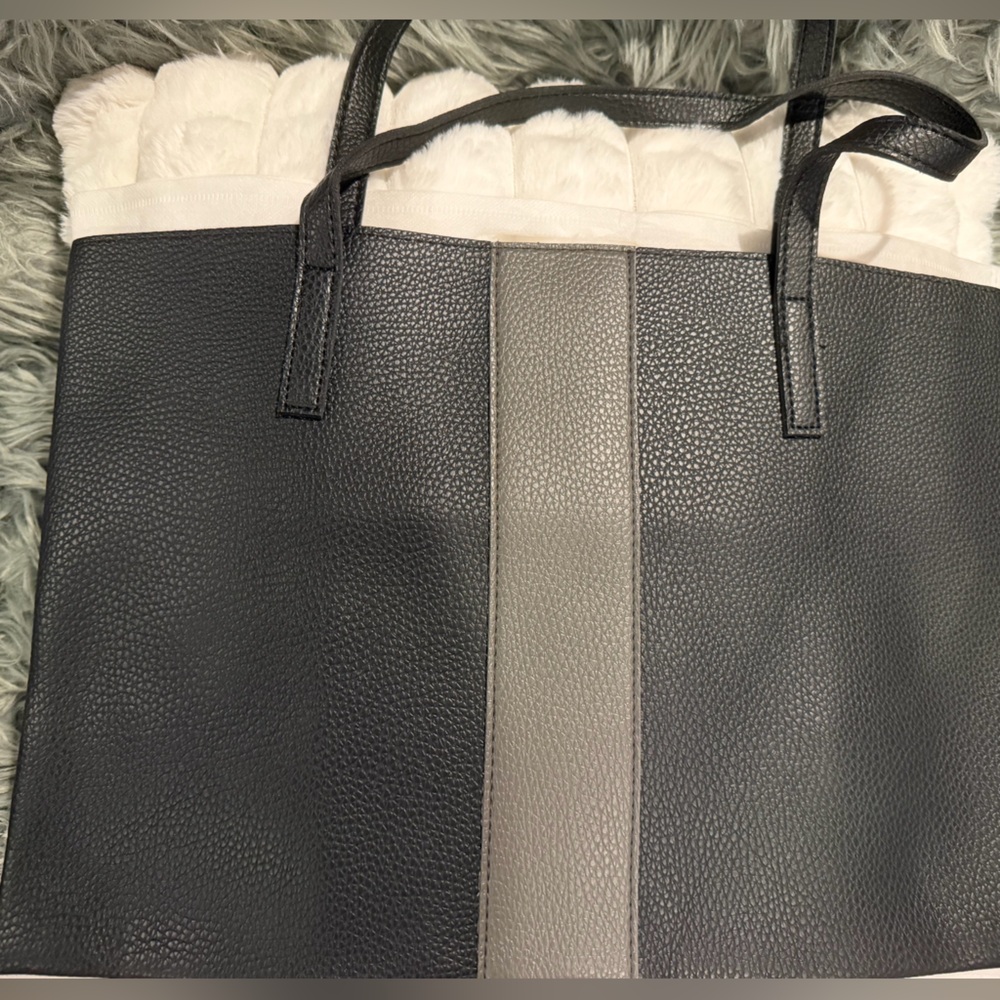 Vince Camuto Black and Gray Tote